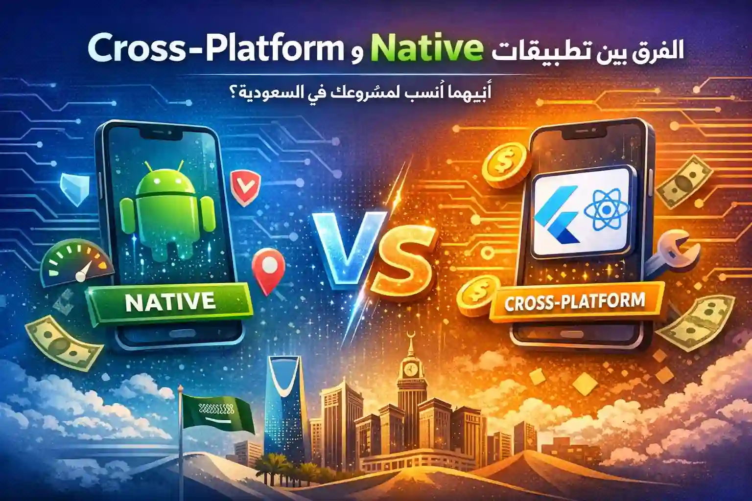 الفرق بين تطبيقات Native و Cross-Platform