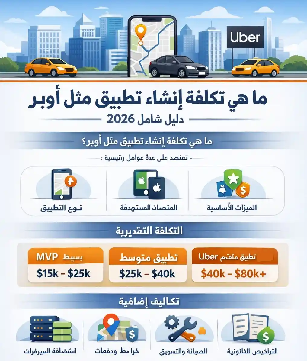 تكلفة إنشاء تطبيق مثل أوبر