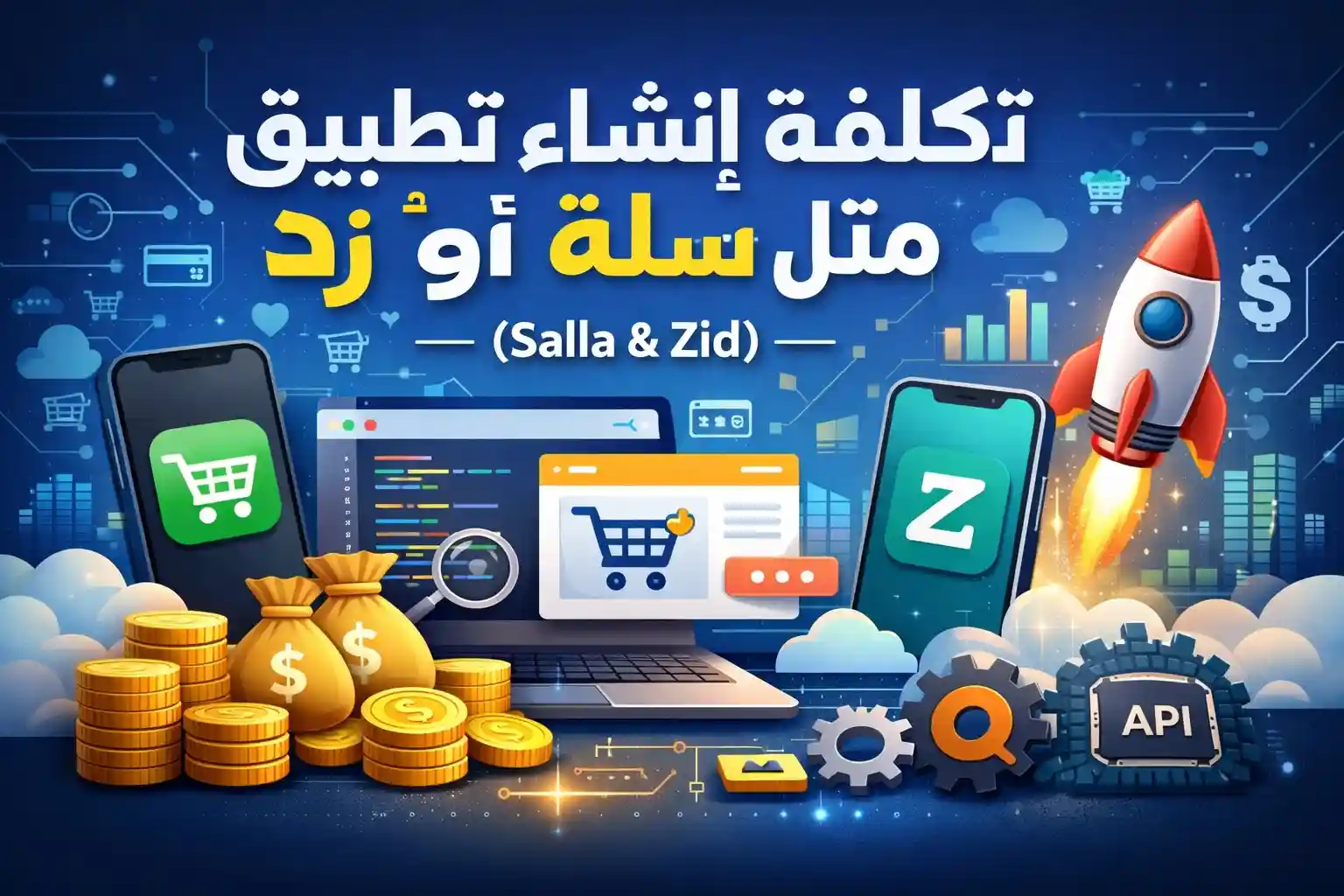 تكلفة إنشاء تطبيق مثل سلة أو زد