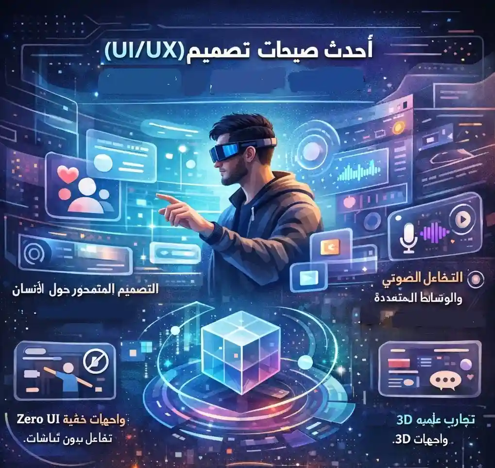 أحدث صيحات تصميم واجهات المستخدم (UIUX) لعام 2026